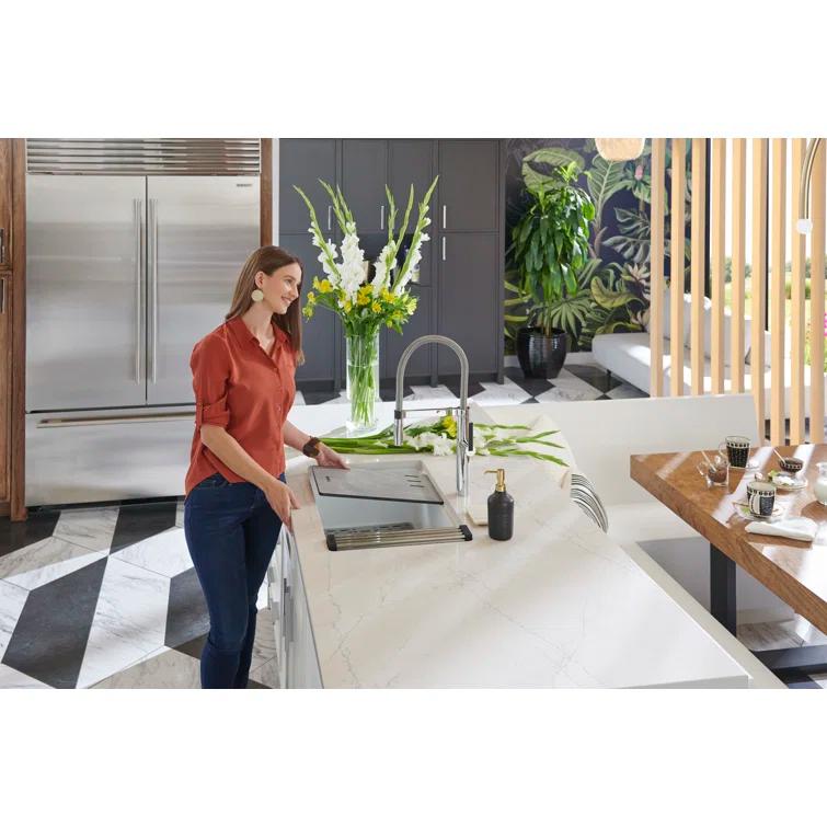 Ruvati 33-inch Undermount Workstation Granite Composite Kitchen Sink