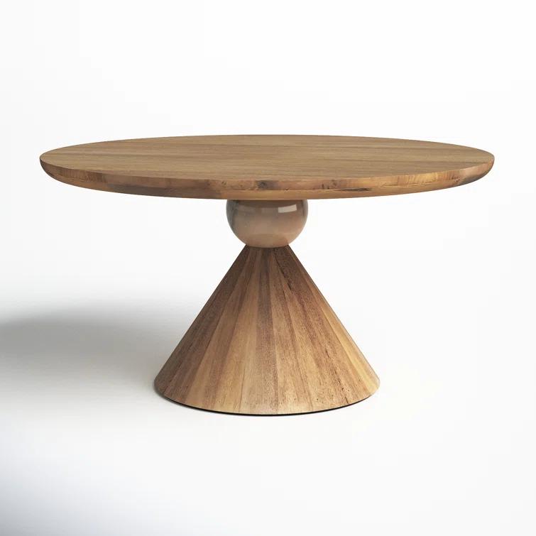 Jasmine Round Dining Table - Natural/Blush Marble