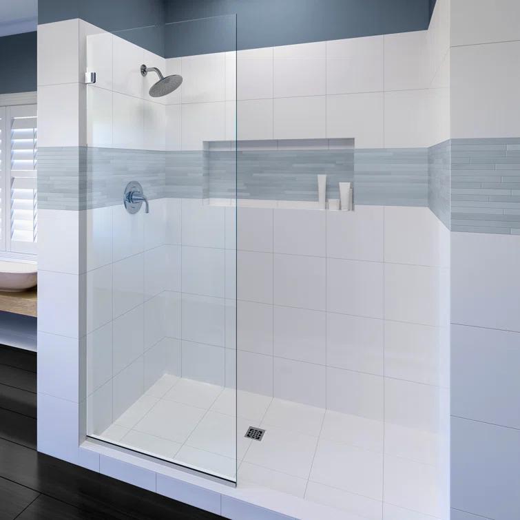 Milan 30" W x 60" H Frameless Fixed Glass Panel