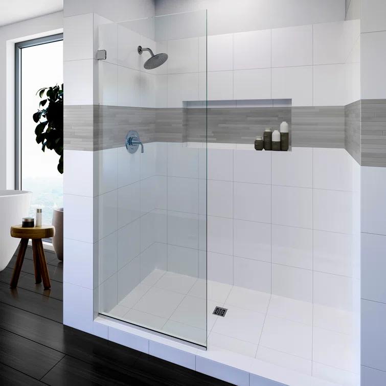 Milan 30" W x 60" H Frameless Fixed Glass Panel