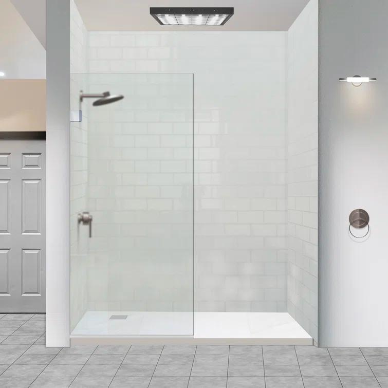 Milan 30" W x 60" H Frameless Fixed Glass Panel