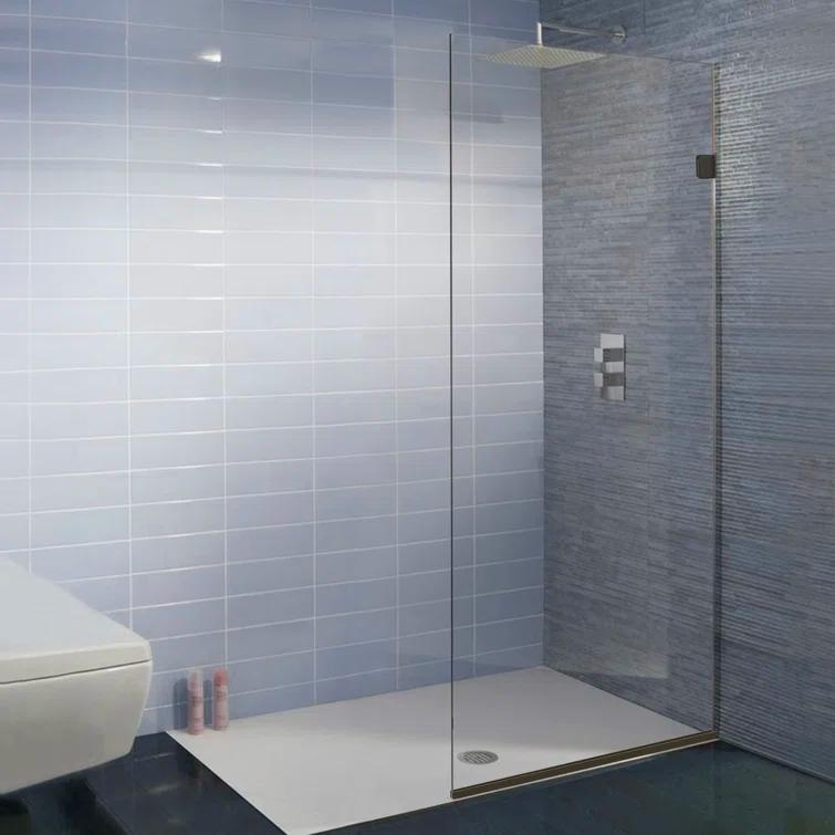 Milan 24" W x 60" H Frameless Fixed Glass Panel