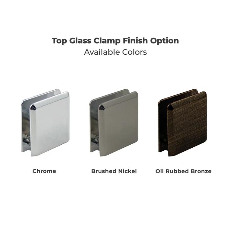 Milan 24" W x 60" H Frameless Fixed Glass Panel