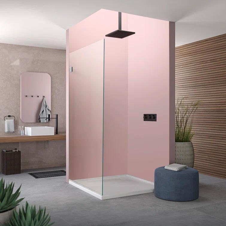 Milan 30" W x 60" H Frameless Fixed Glass Panel