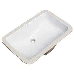 Proflo 14.5625'' White Vitreous China Rectangular Bathroom Sink