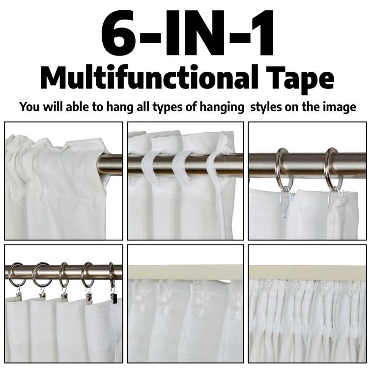 Extra Wide & Extra Long Faux Silk Crep Chifon Sheer Curtain Panels