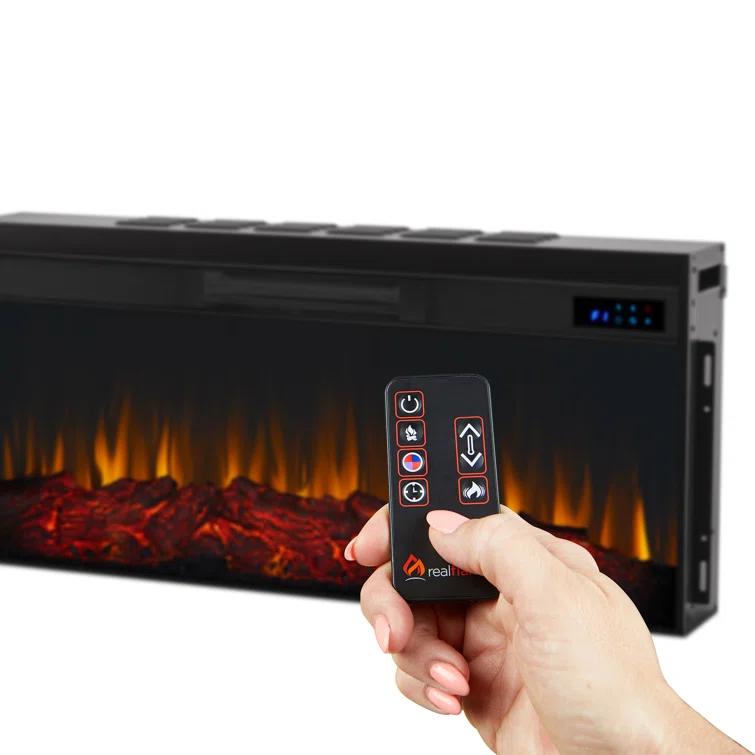 Real Flame Benjamin 81" Landscape TV Stand with Electric Fireplace by Real Flame
