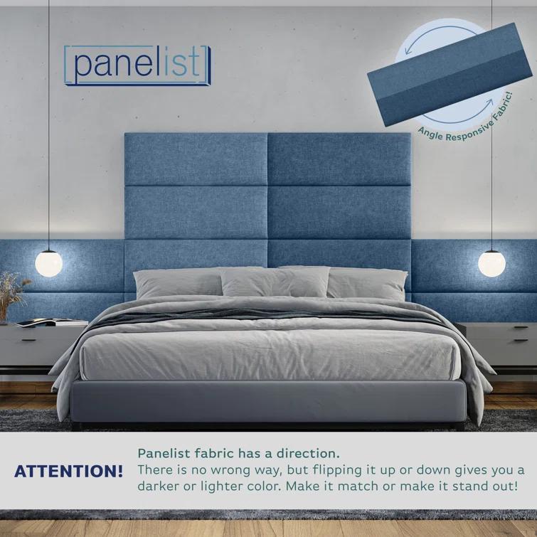 Panelist Modern Padded Headboard - Set of Wall Mounted Panels