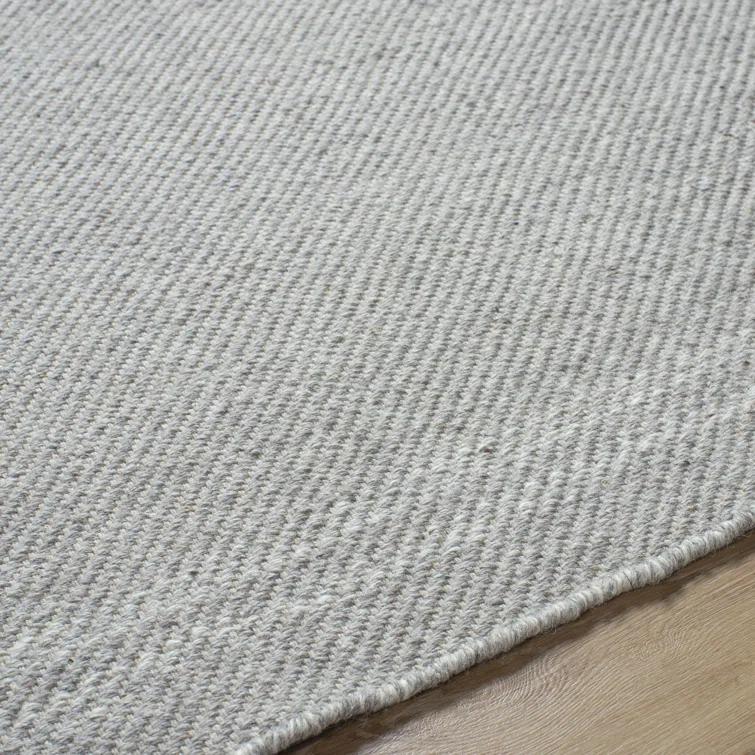 Lavande Wool Area Rug in Dark Gray/Ivory
