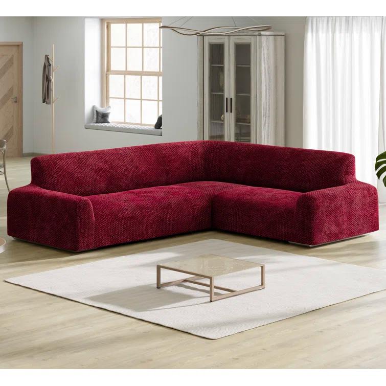 Stretchy Slipcover for Corner Sofa - Soft to Touch & Easy to Clean - Velvet Collection