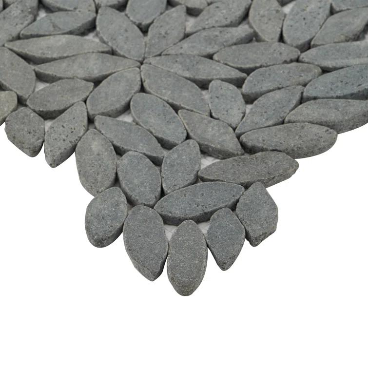 Picturesque Flower 11.81 in. x 11.81 in. Natural Stone Floor and Wall Mosaic Tile (0.97 Sq. Ft. / Each)