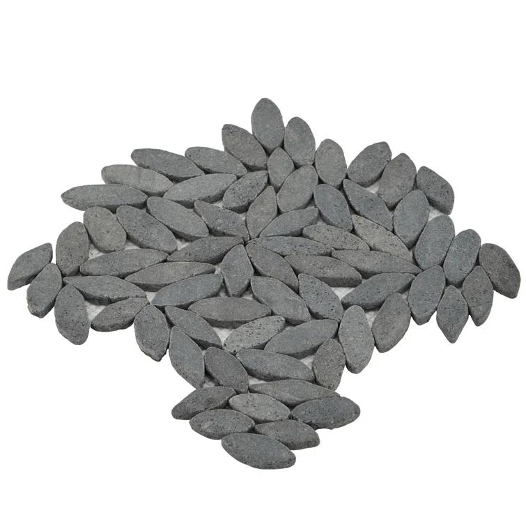 Picturesque Flower 11.81 in. x 11.81 in. Natural Stone Floor and Wall Mosaic Tile (0.97 Sq. Ft. / Each)