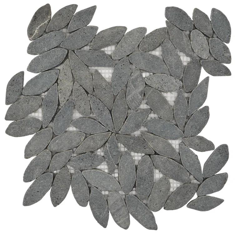 Picturesque Flower 11.81 in. x 11.81 in. Natural Stone Floor and Wall Mosaic Tile (0.97 Sq. Ft. / Each)