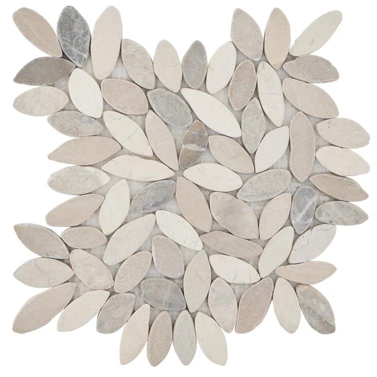 Picturesque Flower 11.81 in. x 11.81 in. Natural Stone Floor and Wall Mosaic Tile (0.97 Sq. Ft. / Each)