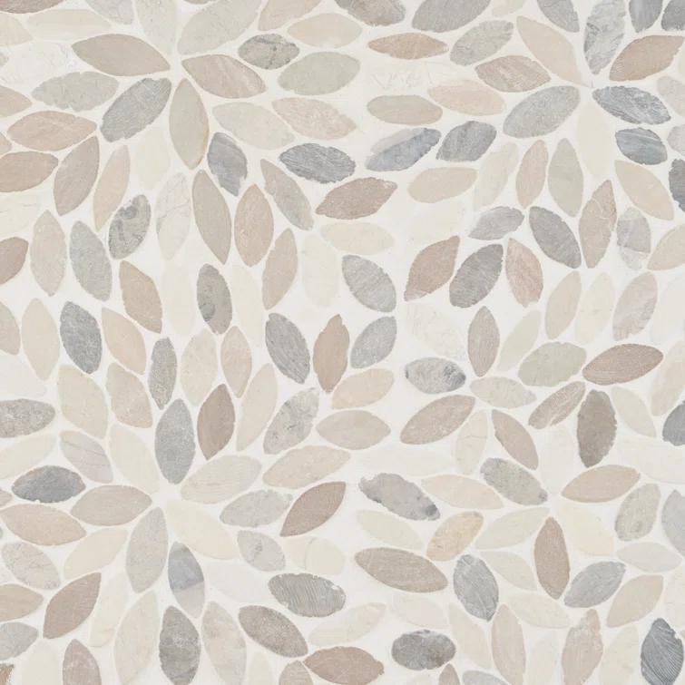 Picturesque Flower 11.81 in. x 11.81 in. Natural Stone Floor and Wall Mosaic Tile (0.97 Sq. Ft. / Each)