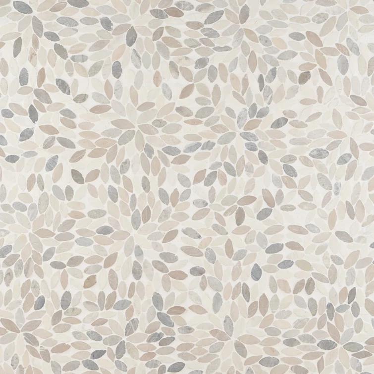 Picturesque Flower 11.81 in. x 11.81 in. Natural Stone Floor and Wall Mosaic Tile (0.97 Sq. Ft. / Each)