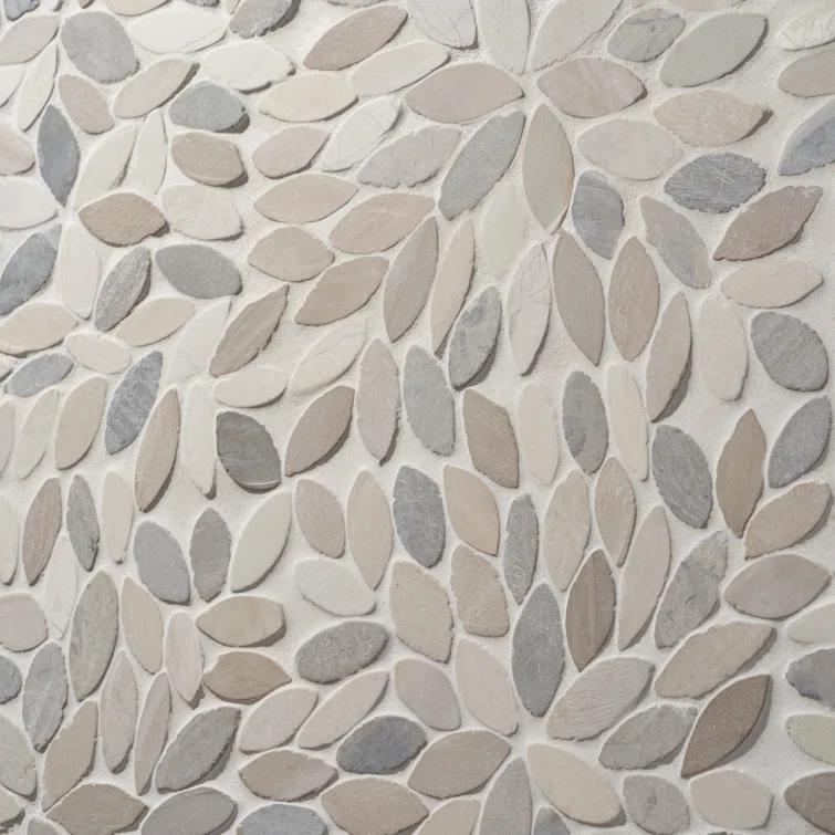 Picturesque Flower 11.81 in. x 11.81 in. Natural Stone Floor and Wall Mosaic Tile (0.97 Sq. Ft. / Each)