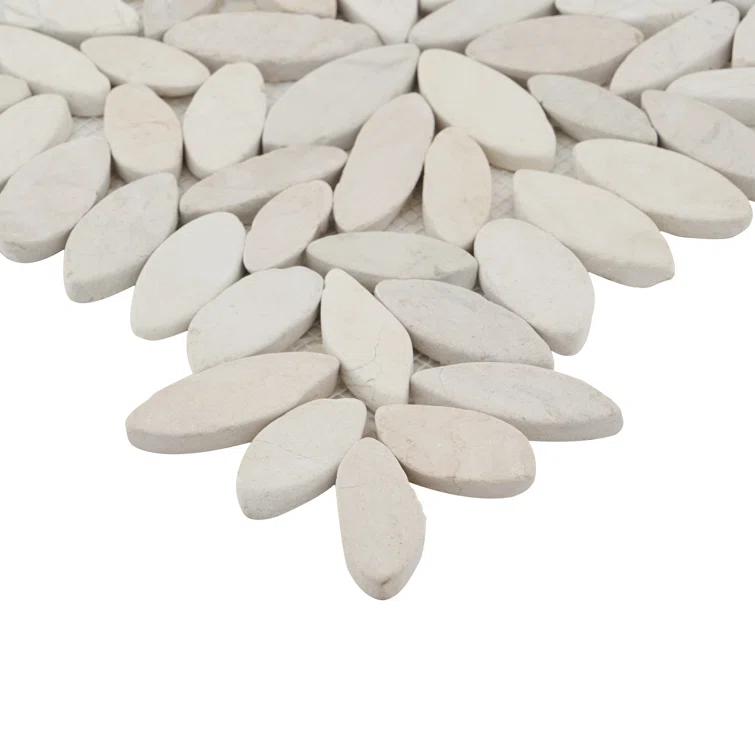 Picturesque Flower 11.81 in. x 11.81 in. Natural Stone Floor and Wall Mosaic Tile (0.97 Sq. Ft. / Each)