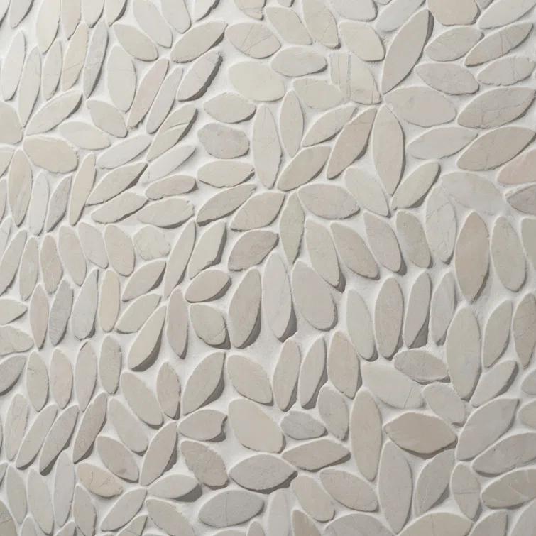 Picturesque Flower 11.81 in. x 11.81 in. Natural Stone Floor and Wall Mosaic Tile (0.97 Sq. Ft. / Each)