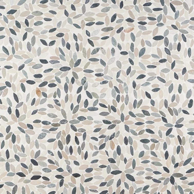 Picturesque Flower 11.81 in. x 11.81 in. Natural Stone Floor and Wall Mosaic Tile (0.97 Sq. Ft. / Each)