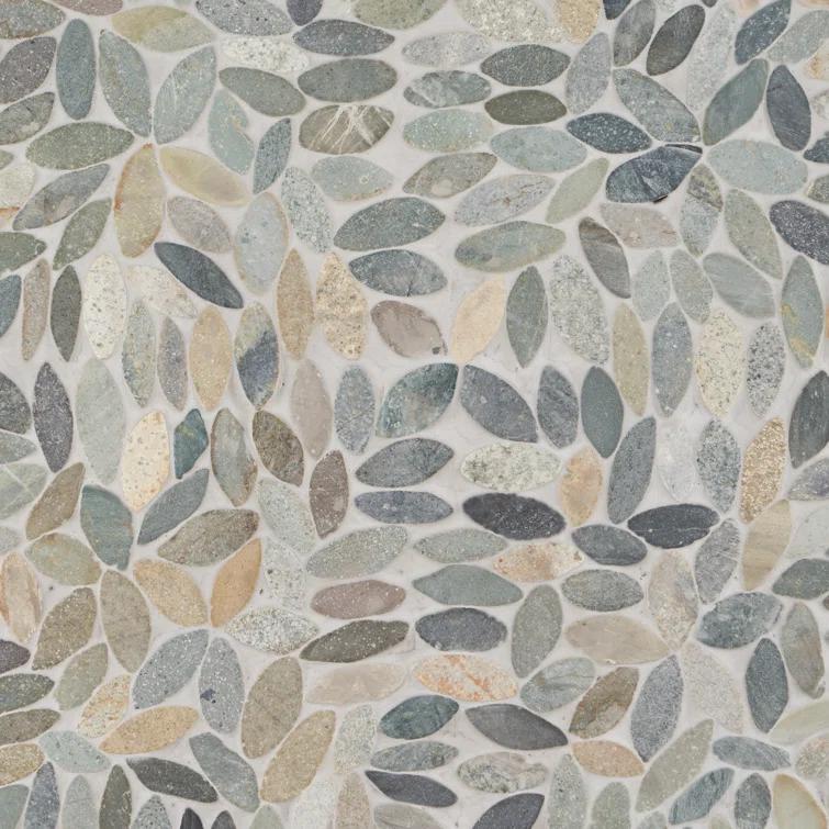 Picturesque Flower 11.81 in. x 11.81 in. Natural Stone Floor and Wall Mosaic Tile (0.97 Sq. Ft. / Each)