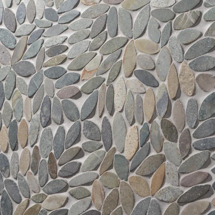 Picturesque Flower 11.81 in. x 11.81 in. Natural Stone Floor and Wall Mosaic Tile (0.97 Sq. Ft. / Each)