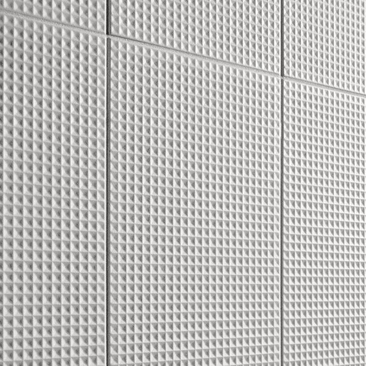 Level Waffle 7.87" x 15.74" Ceramic Patterned Tile
