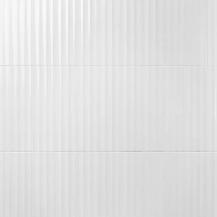 Radiant Fluted 4.43'' W x 17.62'' L Crackled Ceramic Subway Wall Tile (9.26 Sq. Ft. / Case)