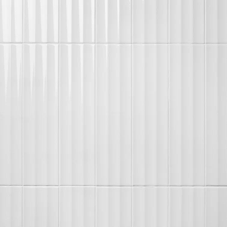 Radiant Fluted 4.43'' W x 17.62'' L Crackled Ceramic Subway Wall Tile (9.26 Sq. Ft. / Case)