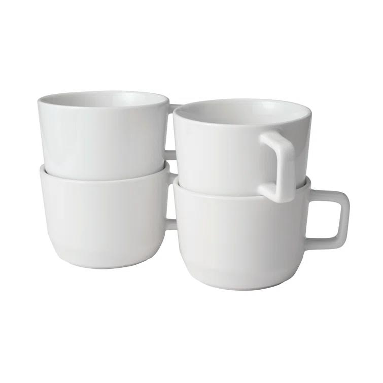 Austin Libbey 17.5-Ounce Large Porcelain Coffee Mug, Set Of 4, Himalayan Salt Pink (Set of 4)