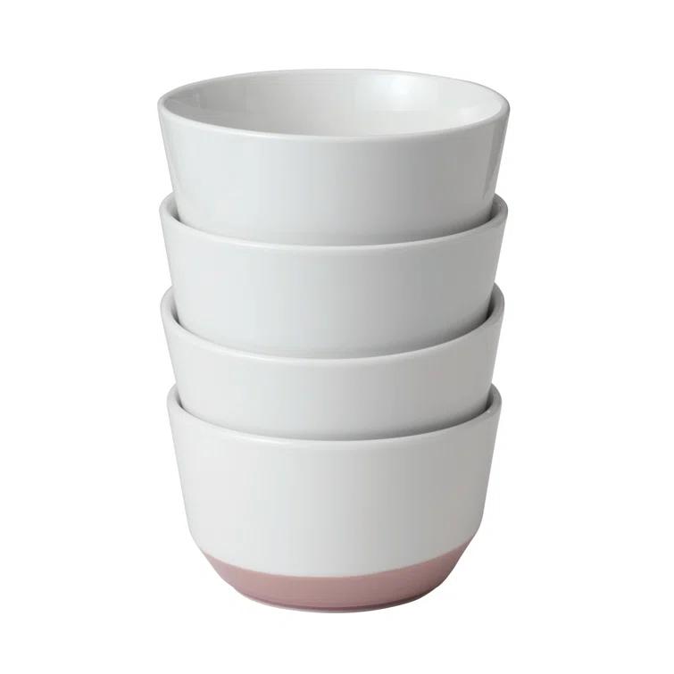 Austin Libbey 28-Ounce Porcelain Soup Salad Bowl, Set Of 4