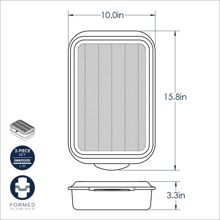 Prism Naturals 13'' L x 9'' W Metal Covered Baking Sheet
