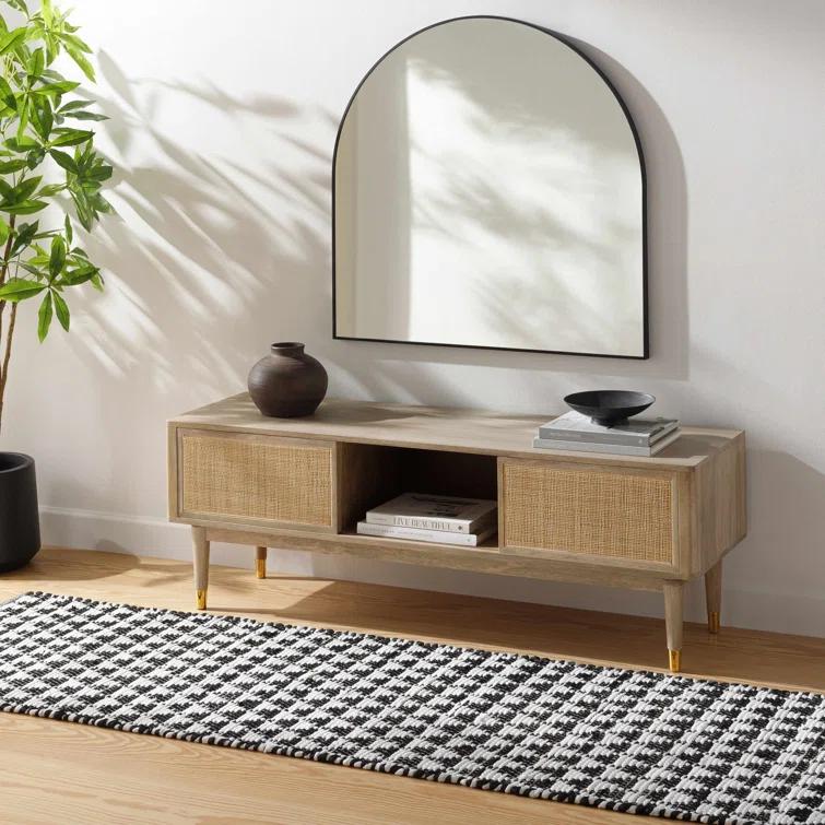 Addy Black, White Rug