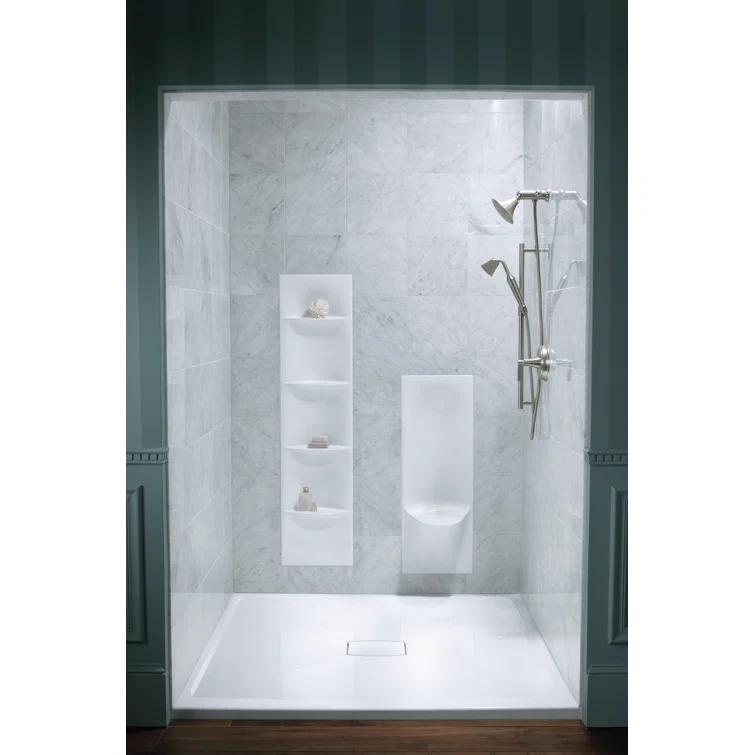 Archer® 60" x 60" Single Threshold Acrylic Alcove Shower Base, Center Drain