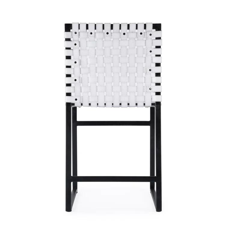 Butler Specialty Company Urban 25" Woven Leather Side Chair In White