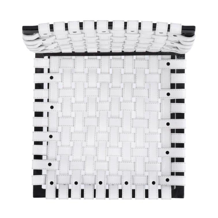 Butler Specialty Company Urban 25" Woven Leather Side Chair In White