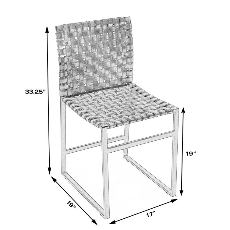 Butler Specialty Company Urban 25" Woven Leather Side Chair In White