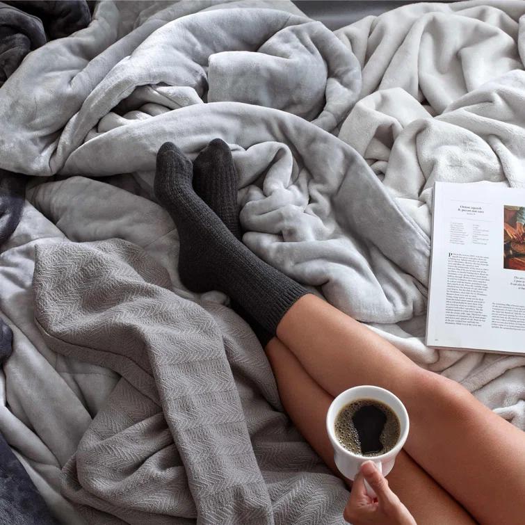 Vellux Vellux 100% Cotton Blanket - Soft, Breathable, Cozy & Lightweight Thermal Blanket  All-Season Blanket Perfect for Layering Bed, Couch & Sofa - Hotel Quality