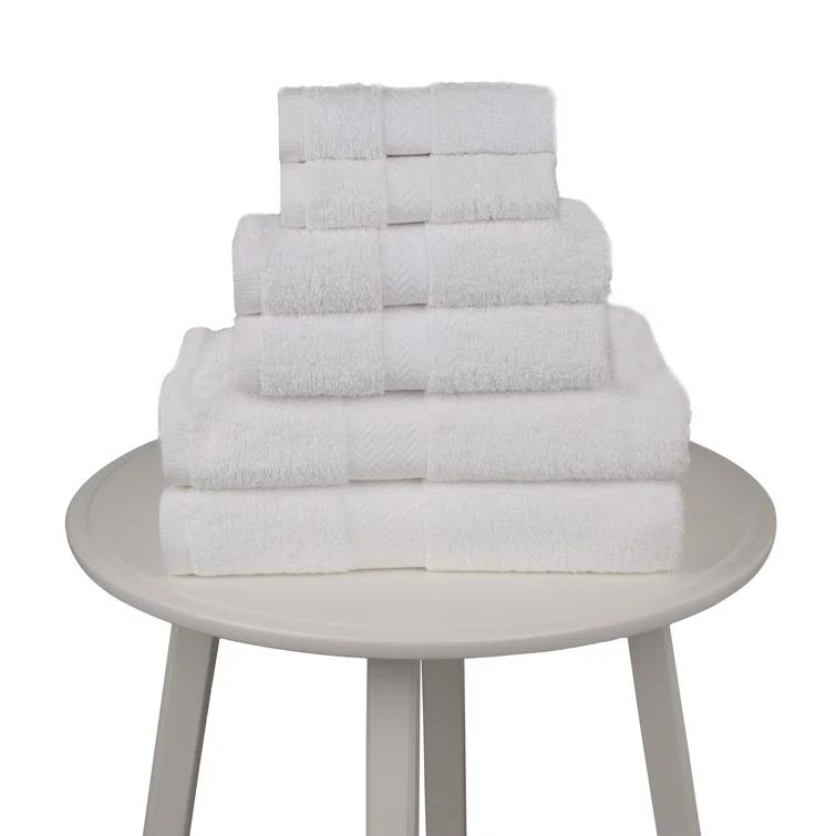 Martex 6 Piece Luxury Cotton Towel Set, 2 Bath Towels, 2 Hand Towels, 2 Washcloths 500 GSM 100% Ring Spun Cotton Highly Absorbent Soft Towels for Bathroom For Everyday Use, Hotel & Spa