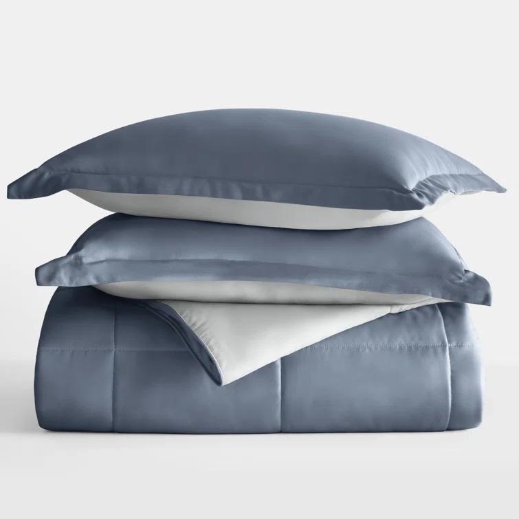 Reversible Down-Alternative Comforter Bedding Set