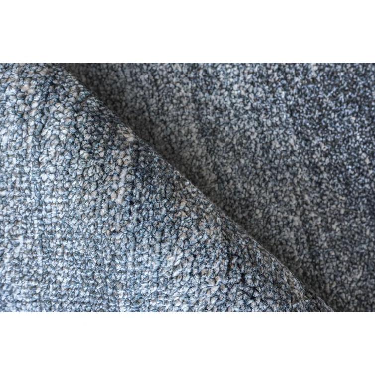 Charcoal Hand-Knotted Wool and Viscose 10' x 14' Area Rug