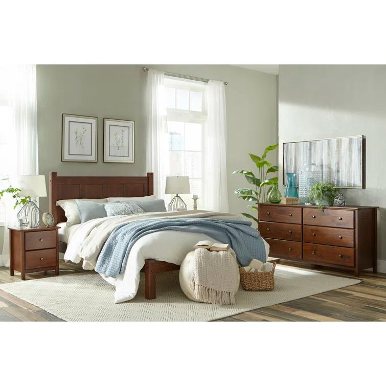Shaker Solid Wood Panel Bed