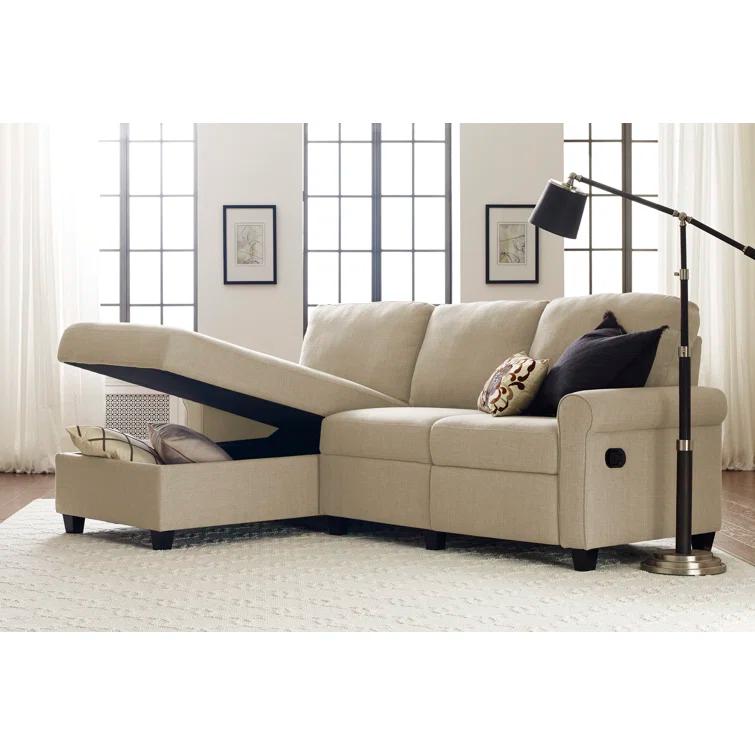 Serta Copenhagen Reclining Sectional Sofa with Storage Chaise