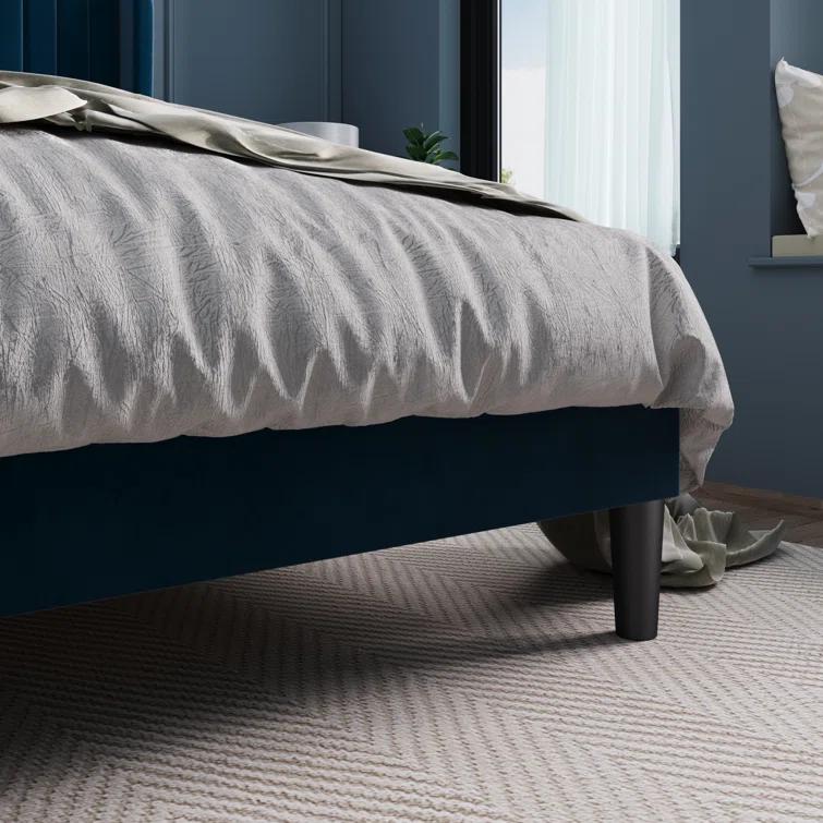 Candler Upholstered Platform Bed with Wingback