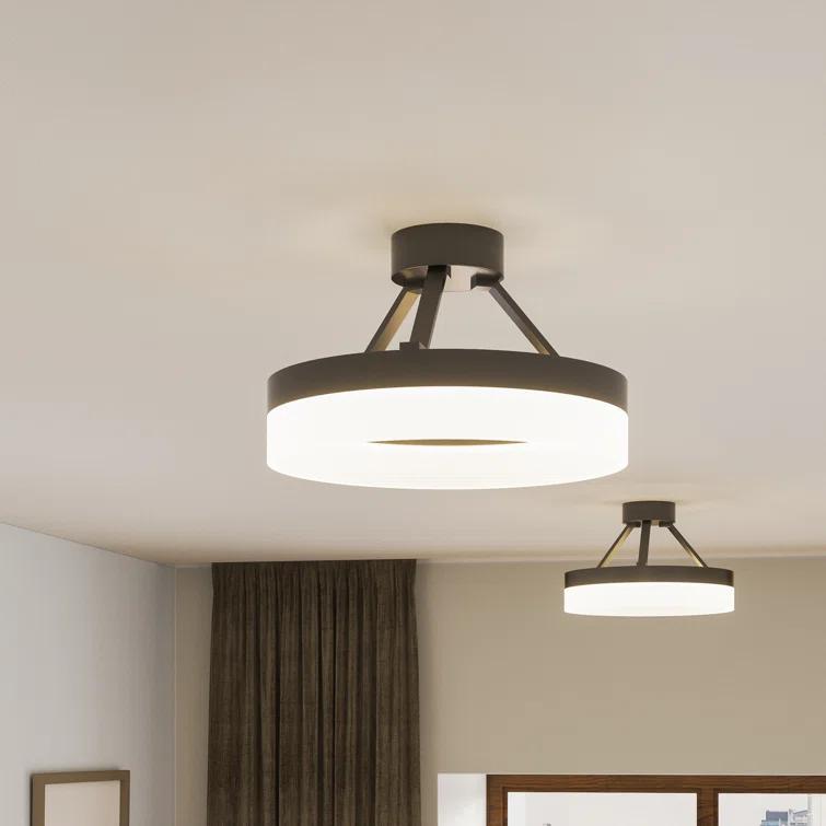 Danica Single Light Acrylic LED Semi Flush Mount