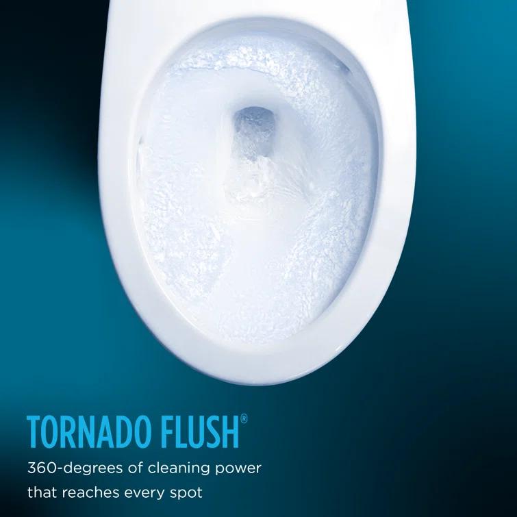 Drake® 1.6 GPF Elongated Floor Mounted Two-Piece Toilet (Seat Included) without Auto Flush