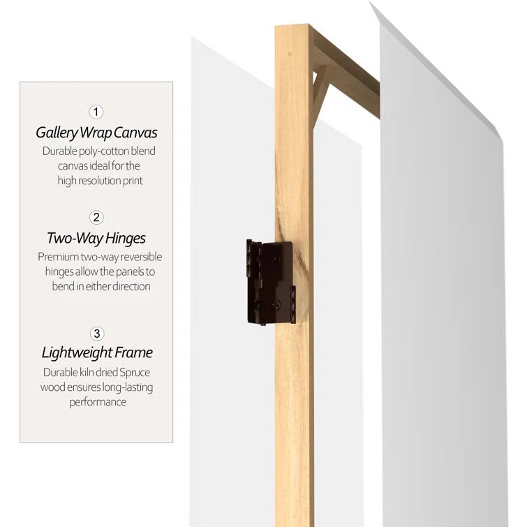 Oriental Furniture 6 ft. Tall Do It Yourself Canvas Room Divider - 3 Panel