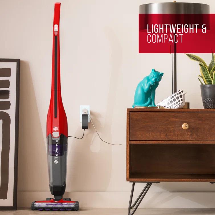 Power Swerve Pet, Lightweight Cordless Stick Upright Vacuum Cleaner, For Carpet And Hard Floors, Bd22052v, Red