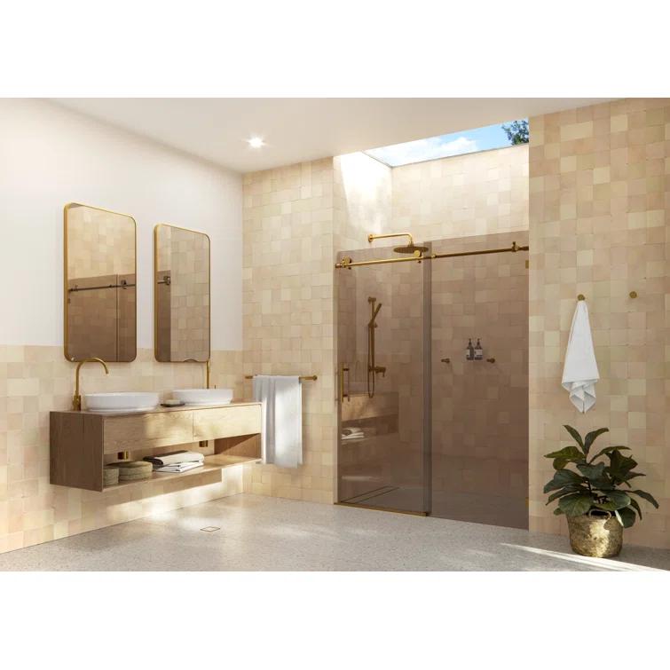 Equinox 56 - 60 in. x 78 in. Fully Frameless Tinted Sliding Shower Door