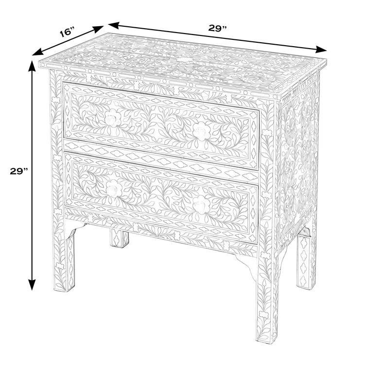 Jackie 2 Drawer 29" W Dresser